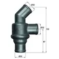 Produktbild: Mahle TH1680 Thermostat, Kühlmittel