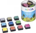 Produktbild: HEYDA Stempelkissen-Set Rainbow, Klarsicht-Runddose