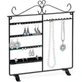 Produktbild: Relaxdays - Schmuckhalter, Schmuckständer Für Ketten, Ohrringe & Ringe, Hbt: 34x31,5x9 Cm, Schmuck Aufbewahrung, Schwarz
