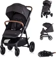 Produktbild: Chipolino Kinderwagen Ultera Buggy klappbar Korb Federung Hinterradbremse Gurt schwarz