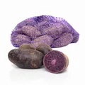Produktbild: FRUCHTVERSAND24® Speisekartoffeln Violetta, 25kg, festkochend, blaue glatte Schale mit tiefblauem Fleisch, Handelsklasse EXTRA, Lüneburger Heide, unbehandelt und ungewaschen