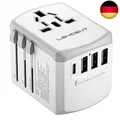Produktbild: LENCENT Reiseadapter Reisestecker Weltweit mit 3 USB- und 1 Typ-C Anschlüße und