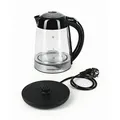 Produktbild: Gourmetmaxx Wasserkocher GOURMETmaxx, Schwarz, Edelstahl, Metall, Kunststoff, Glas, 1,7 L, 16x25x21 cm, automatische Abschaltung, Überhitzungsschutz, 360°-Sockel, abgedecktes Heizelement, Beleuchtung, digitale Temperaturanzeige, Küchengeräte, Wasserkocher