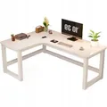 Produktbild: Großer weißer Loft-Eckschreibtisch für Computer, 120 cm