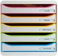 Produktbild: Exacompta Schubladenbox Big Box Plus 5 Schubladen Weiß Harlekin