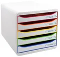 Produktbild: EXACOMPTA Schubladenbox BIG-BOX PLUS 5 Schübe harlekin weiß