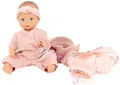 Produktbild: Götz 2553060 Aquini Girl Schmetterling Puppe – 33 cm Badepuppe ohne Haare mit blauen gemalten Augen – 7 teiliges Set – Babypuppe ab 18 Monaten
