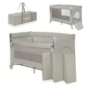 Produktbild: Lionelo Ellen 3 in 1 Reisebett von 0 bis 3 Jahren, Beistellbett für Neugeborene und ältere Kinder bis 15 kg, 2 Matratzenhöhen, Befestigungsgurte, seitlicher Reißverschluss, 2 Rollen, Tasche
