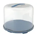 Produktbild: Rotho Fresh Tortenglocke XL, lebensmittelechter Kunststoff (PP) BPA-frei, blau/transparent, (35.5 x 34.5 x 26.0 cm)