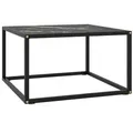Produktbild: vidaXL Couchtisch Schwarz mit Schwarzem Glas in Marmor-Optik 60x60x35