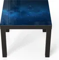 Produktbild: DEQORI Couchtisch 55x55 cm Schwarz 'Nächtlicher Sternenhimmel' Glas Beistelltisch