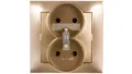 Produktbild: IMPRESSION Doppelsteckdose z/u goldmetallic GP-2YZ/28