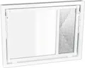 Produktbild: WOLFA Mehrzweck Kipp-Fenster PLUS Kunststoff weiß 700x400 mm mit Einfachglasund Zwangsbelüftungsflügel