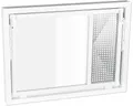 Produktbild: WOLFA Mehrzweck Kipp-Fenster PLUS Kunststoff weiß 700x400 mm mit Einfachglasund