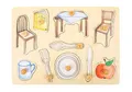 Produktbild: small foot Setzpuzzle Alltagsgegenstände aus Holz mit detaillierten Motiven, für Kleinkinder ab 12 Monaten, 11502, Mehrfarbig
