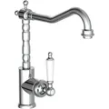 Produktbild: SCHÜTTE Küchenarmatur OLD STYLE, Wasserhahn Küche im Retro Stil, 360° schwenkbare Mischbatterie Küche, Spültischarmatur Chrom - Silber