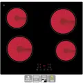 Produktbild: PKM 4 Zonen Glaskeramikkochfeld Autark Kochplatte rahmenlos Touch Control 59x52