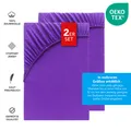 Produktbild: 2er-Set Spannbettlaken Jersey 100% Baumwolle – Spannbetttuch 8 Größen 32 Farben