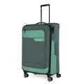Produktbild: Travelite 4-Rad Koffer Größe L Weichschale aus recyceltem Material, Gepäck Serie VIIA: Trolley mit Dehnfalte + Kantenschutz, 77 cm, 91-103 Liter
