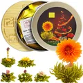 Produktbild: 6er Teeblume Geschenkset Tee Set - Erblühtee Grüntee Teeset zu Weihnachten Tea