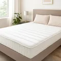 Produktbild: DREAMSTAR Topper 100x200cm mit Schaumkern | atmungsaktiver Matratzentopper mit 4 Eckgummis | Bequeme Matratzenauflage für Boxspringbetten, Schlafsofas, Wohnwagen, Camping | Öko-TEX®| 100 x 200cm