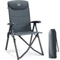 Produktbild: TIMBER RIDGE Campingstuhl Faltbar Hohe Lehne mit 4 Positionen verstellbar bis 150kg Klappstuhl Camping Gepolstert Gartenstuhl Angelstuhl mit Tasche für Garten Balkon Wohnmobil