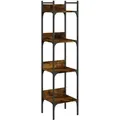 Produktbild: Bücherregal 4 Böden Räuchereiche 35x30x138,5 cm Holzwerkstoff Vidaxl