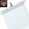 Produktbild: Edelstahl Regenduschkopf 30x30 cm mit Anti-Kalk-Düsen quadratisches Design