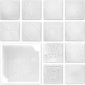 Produktbild: Deckenplatten 50x50cm Styroporplatten Weiß Xps, Deckenpaneele Feuchtraum Deckenverkleidung: Nr.35, Max Paket (bester Preis) - Hexim
