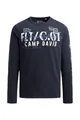 Produktbild: Camp David Herren Longsleeve mit Used Prints Blue Navy, 4XL