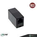 Produktbild: 1 x InLine ISDN Kupplung 2x RJ45 Buchse schwarz Ungeschirmte 8P8C 8polig 1:1