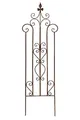 Produktbild: FRANK FLECHTWAREN Rankhilfe Schwertlilie 36 x 117 cm Garten Rankgitter Metall Dunkelbraun mit Rankenmuster handgearbeitet wetterfest