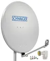 Produktbild: Schwaiger SAT Anlage Aluminium 88cm Set Quad LNB ASTRA HD tauglich hellgrau