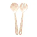 Produktbild: Rice - Melamine Salad Spoon & Fork Pink Dots Print