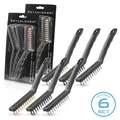 Produktbild: STAHLWERK Drahtbürsten Set 220 mm 9 Zoll Messingbürste Stahlbürste Nylonbürste