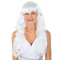 Produktbild: dressforfun Perücke Weiße Haare | Lange lockig | Engel Barock Weihnachten Fee Elfe Prinzessin Fasching