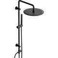 Produktbild: JOHO Regendusche Duschsystem ohne Armatur, Edelstahl Duschset mit 92cm Duschstange, XXL Überkopfbrause Rund D30cm Schwarz