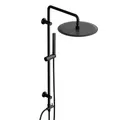 Produktbild: Görbach Regendusche Duschsystem ohne Armatur, Edelstahl Duschset mit 92cm Duschstange, XXL Überkopfbrause Rund D30cm Schwarz