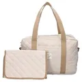 Produktbild: Wickeltasche VADOBAG, Damen, Gr. B/H/T: 44cm x 31cm x 17cm, beige, Kunstfaser, kariert, Taschen, mit Wickelunterlage und viel Stauraum