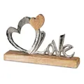 Produktbild: Schriftzug Love 2 Herz Alu Mango Holz Dekoobjekt 578730 formano Dekoration