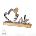 Produktbild: Formano Schriftzug Love mit Herz aus Aluminium -Mango Holz-578730
