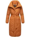 Produktbild: Navahoo Damen Wintermantel Warmer Steppmantel extralang mit Gürtel Mirenaa Rusty Cinnamon Gr. XXL