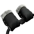 Produktbild: Handwärmer Kinderwagen Handschuhe Handmuff mit warme Fleece und Baumwolle Innenseite Wasserdicht und Winddicht Stroller Handmuff Universalgröße Winter Geschenk für Neue Eltern Schwarz