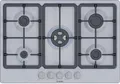 Produktbild: Bosch PGQ7B5K90 Serie 4, Gasherd, WOK-Brenner: Leistung bis 3,3 kW, Grillroste aus Gusseisen, Stahl, 75 cm, Edelstahl