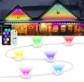 Produktbild: RGB LED Strip Außen IP67 Wasserdicht,15M LED Streifen Fernbedienung APP 16 Millionen Lichtfarben, Lichtband Timer Deko für Traufe Garten Weihnachten