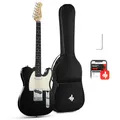 Produktbild: Donner DTL-100 E-Gitarre 4/4 Pappelholz Korpus S-S Single Coils Glossy Black