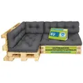 Produktbild: Pillows24 - Palettenkissen wasser- und UV-beständig - 6ER SET | Polster für Europaletten 120x80 - Palettenmöbel - Outdoor/Indoor, Dunkelgrau - Dunkelgrau
