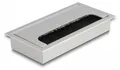 Produktbild: Delock Kabeldurchfhrung fr Tischeinbau mit Brste 160 x 80 x 28 mm silber