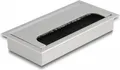 Produktbild: Delock Kabeldurchführung für Tischeinbau mit Bürste 160 x 80 x 28 mm silber (66861)