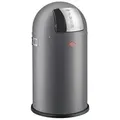 Produktbild: Wesco Abfallsammler Pushboy Junior, Graphit, Metall, 22 L, 63 cm, Küchen, Küchenausstattung, Mülleimer